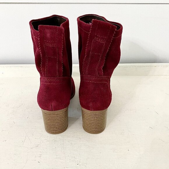 White Mountain Bahari Suede Leather Pull On Slouchy Ankle Boots Booties Size 6.5 - Picture 8 of 11